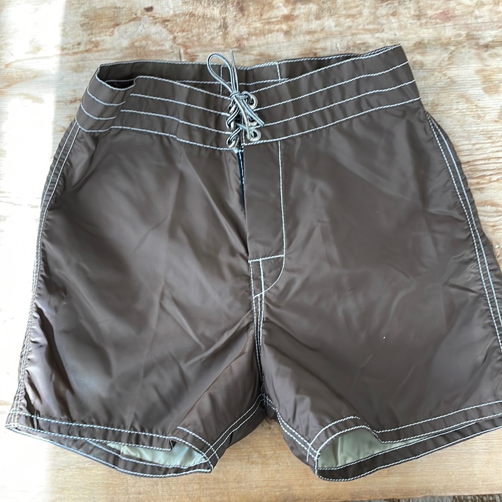 VINTAGE BIRDWELL BEACH BRITCHES SWIM TRUNKS SZ. 27